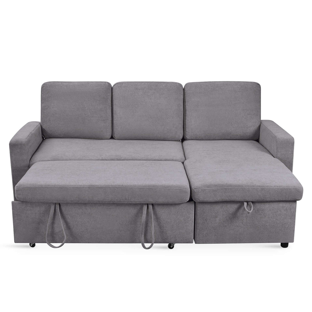 Amy 3 Seater Sofa Bed with Storage - Light Grey