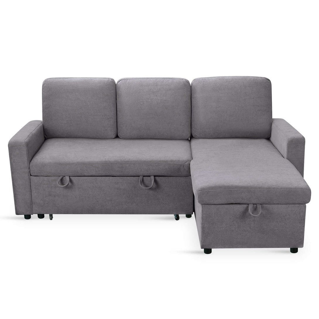 Amy 3 Seater Sofa Bed with Storage - Light Grey