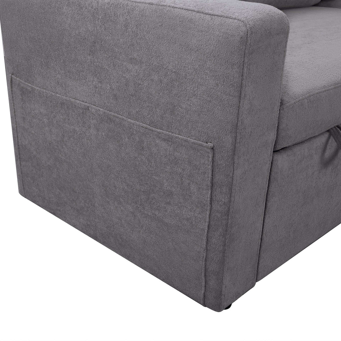 Amy 3 Seater Sofa Bed with Storage - Light Grey
