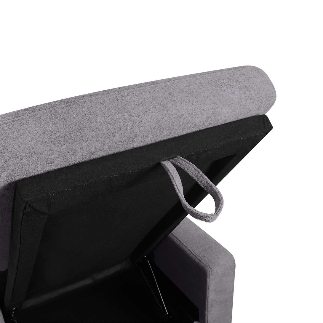 Amy 3 Seater Sofa Bed with Storage - Light Grey