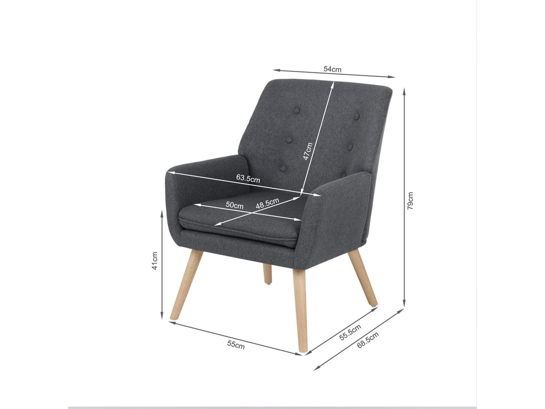 Lina Armchair - Dark Grey