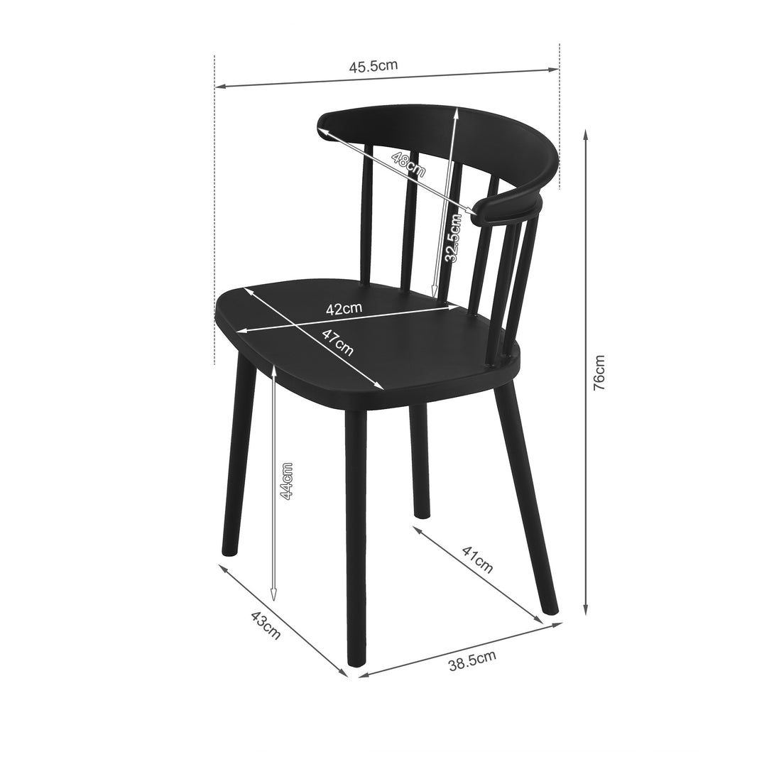 Jayden Dining Chair - Set of 4 - Black