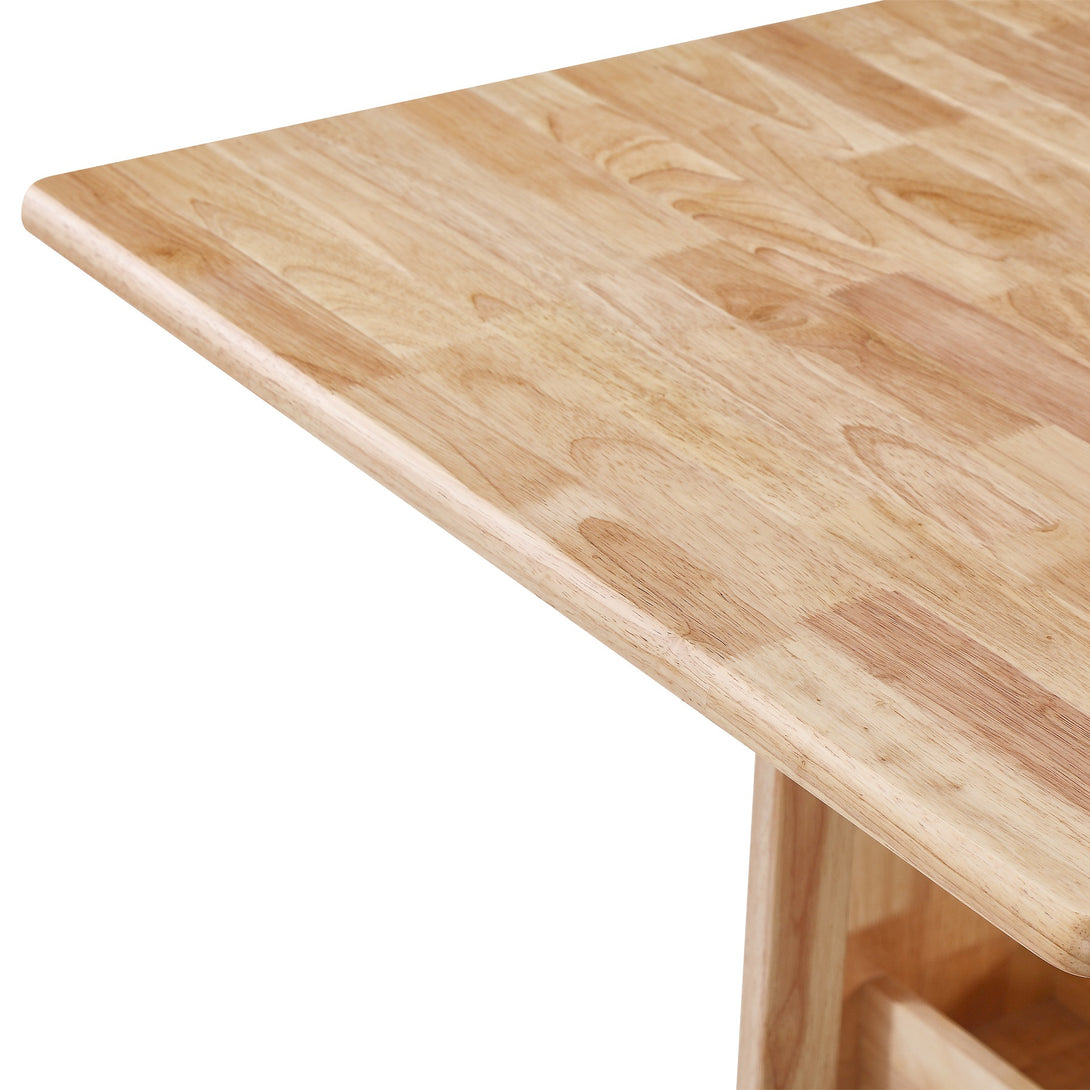 Landon Rubberwood Folding Table - Oak