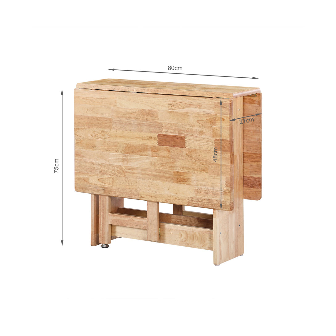 Landon Rubberwood Folding Table - Oak