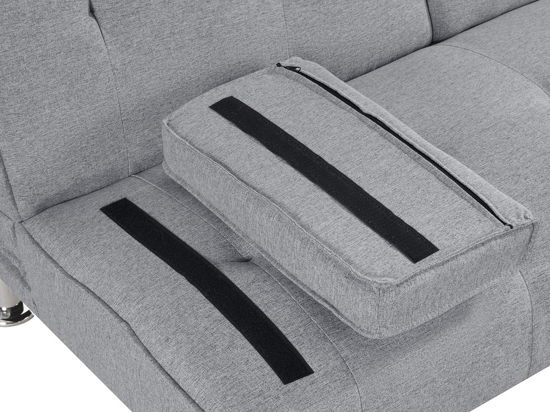 Arleth 3 Seater Sofa Bed - Light Grey