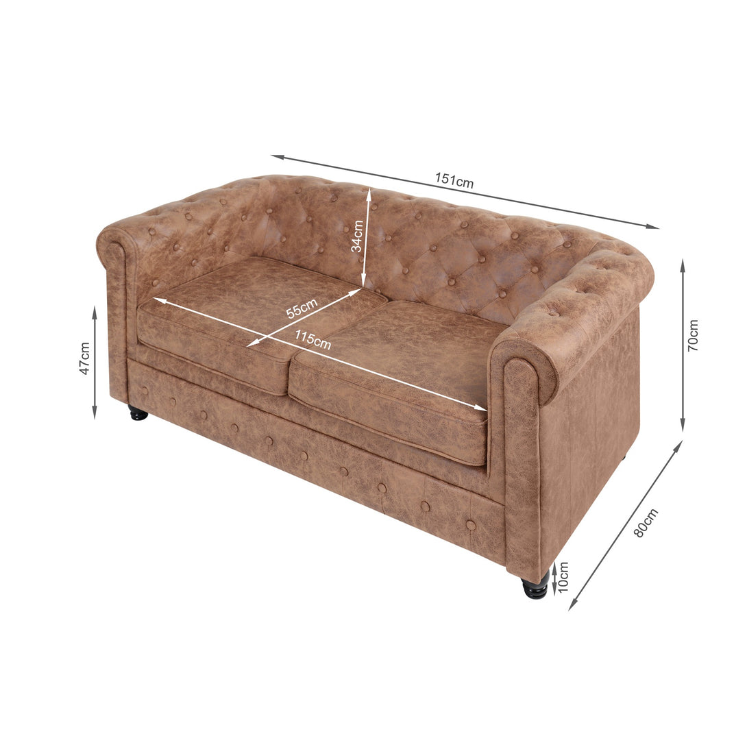 Aviana 2 Seater Sofa - Brown