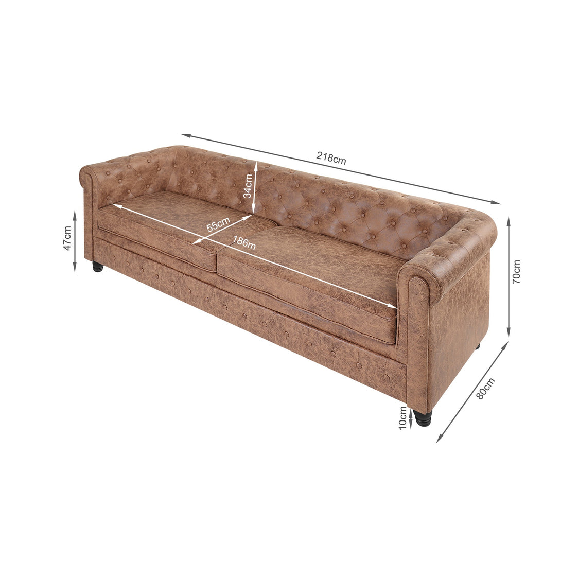 Aviana 3 Seater Sofa - Brown