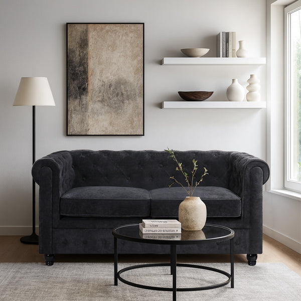 Aviana 2 Seater Sofa - Black