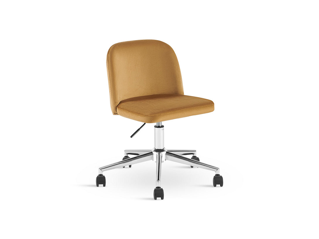 Jones Velvet Office Chair - Ochre
