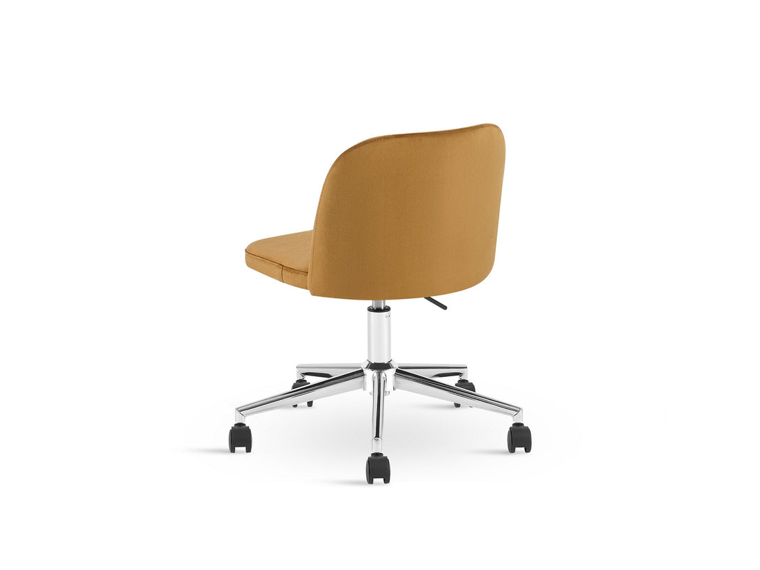 Jones Velvet Office Chair - Ochre