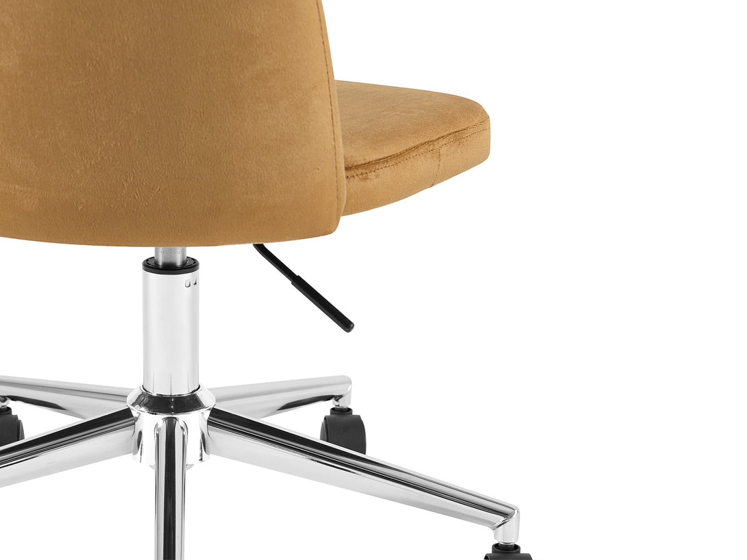 Jones Velvet Office Chair - Ochre