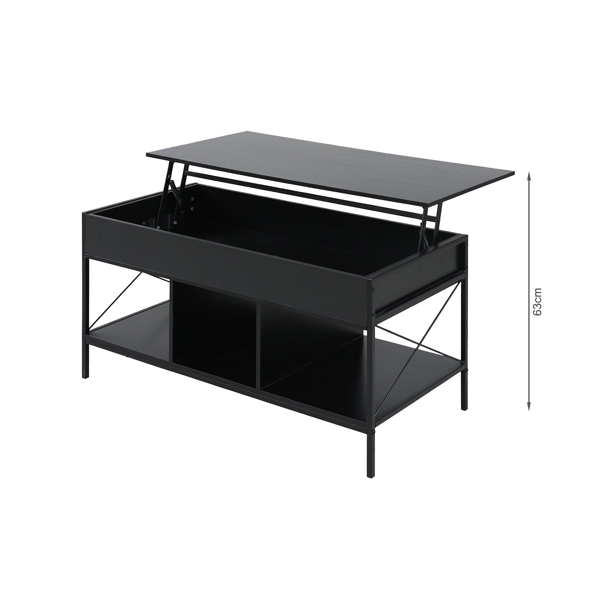 Vault Lift-Top Storage Coffee Table - Black – Treasurebox