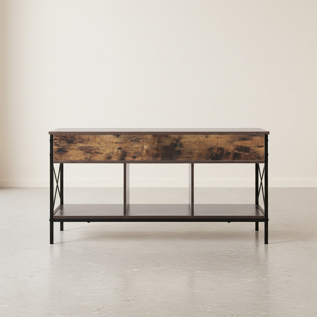 Vault Lift-Top Storage Coffee Table - Rustic Brown