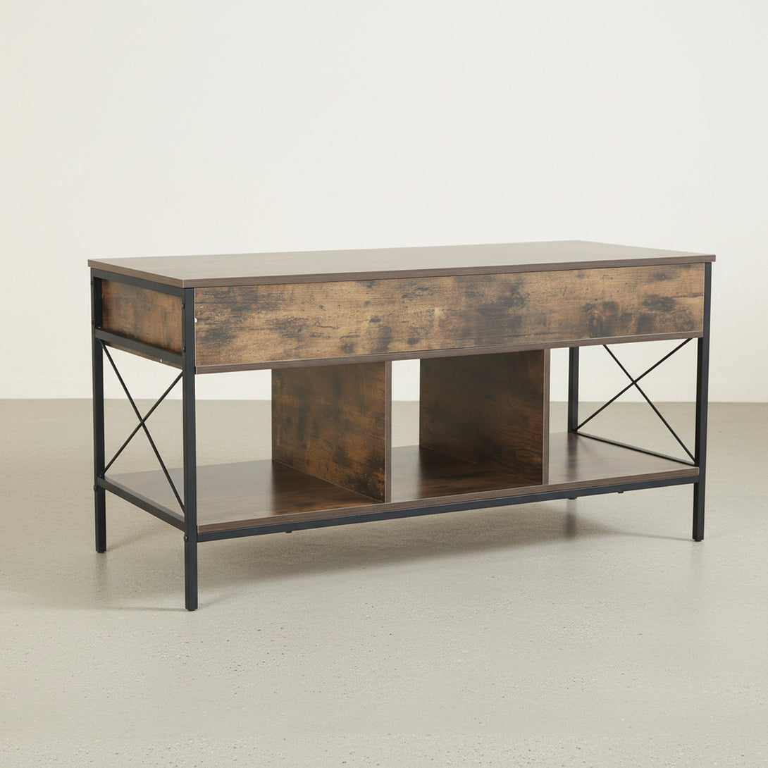 Vault Lift-Top Storage Coffee Table - Rustic Brown