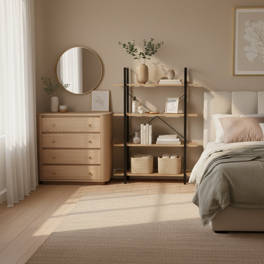 Forge 4-Tier Bookshelf - Natural