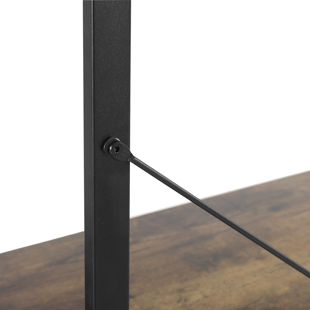 Forge 4-Tier Bookshelf - Rustic Brown