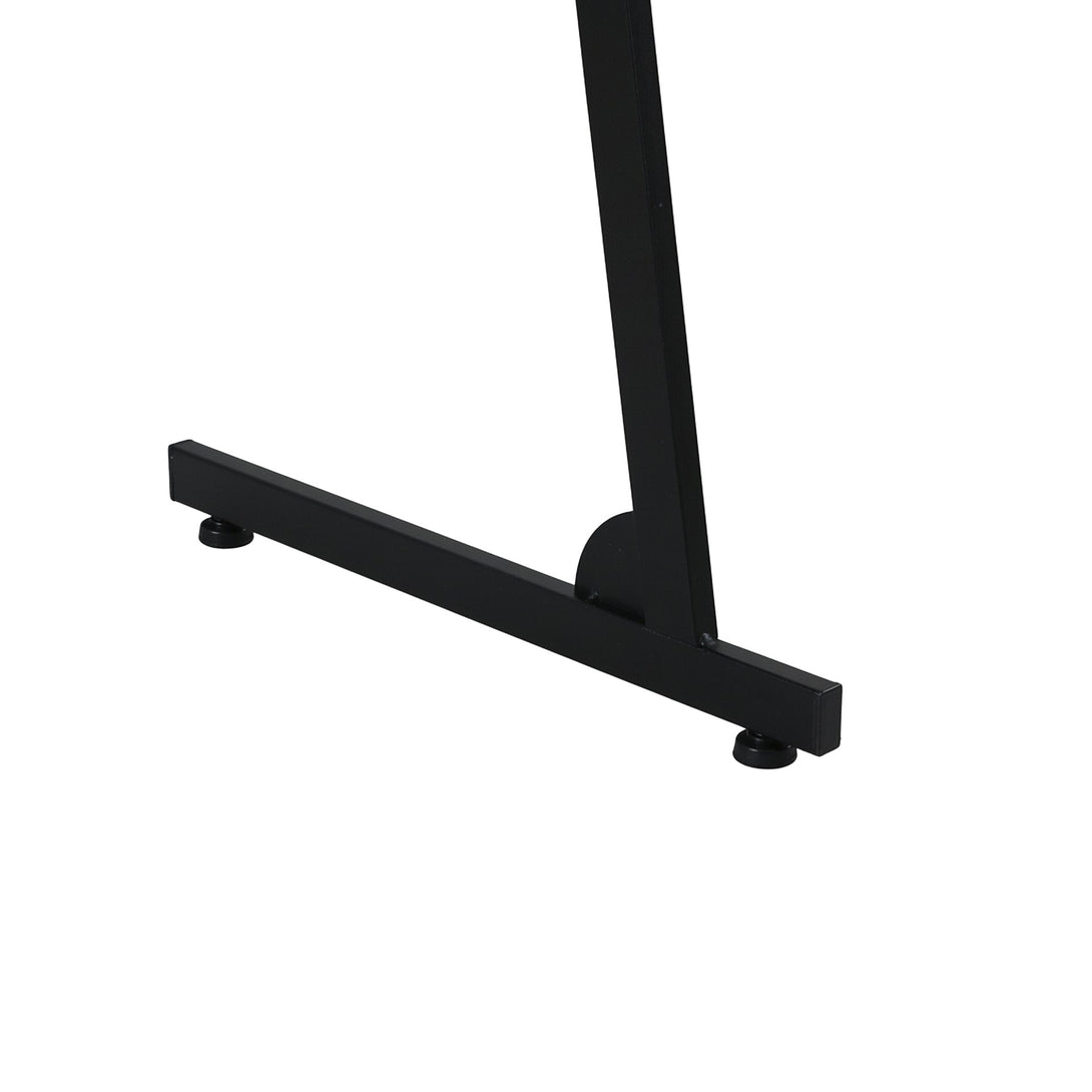 Nordix L-Shaped Computer Corner Desk - Black