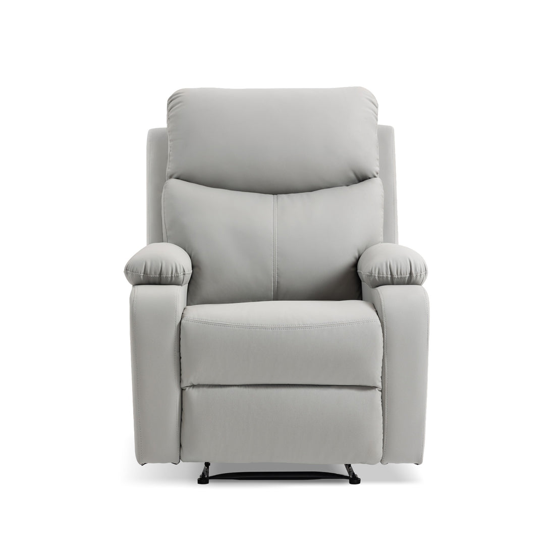 Haven PU Manual Recliner Chair - Light Grey
