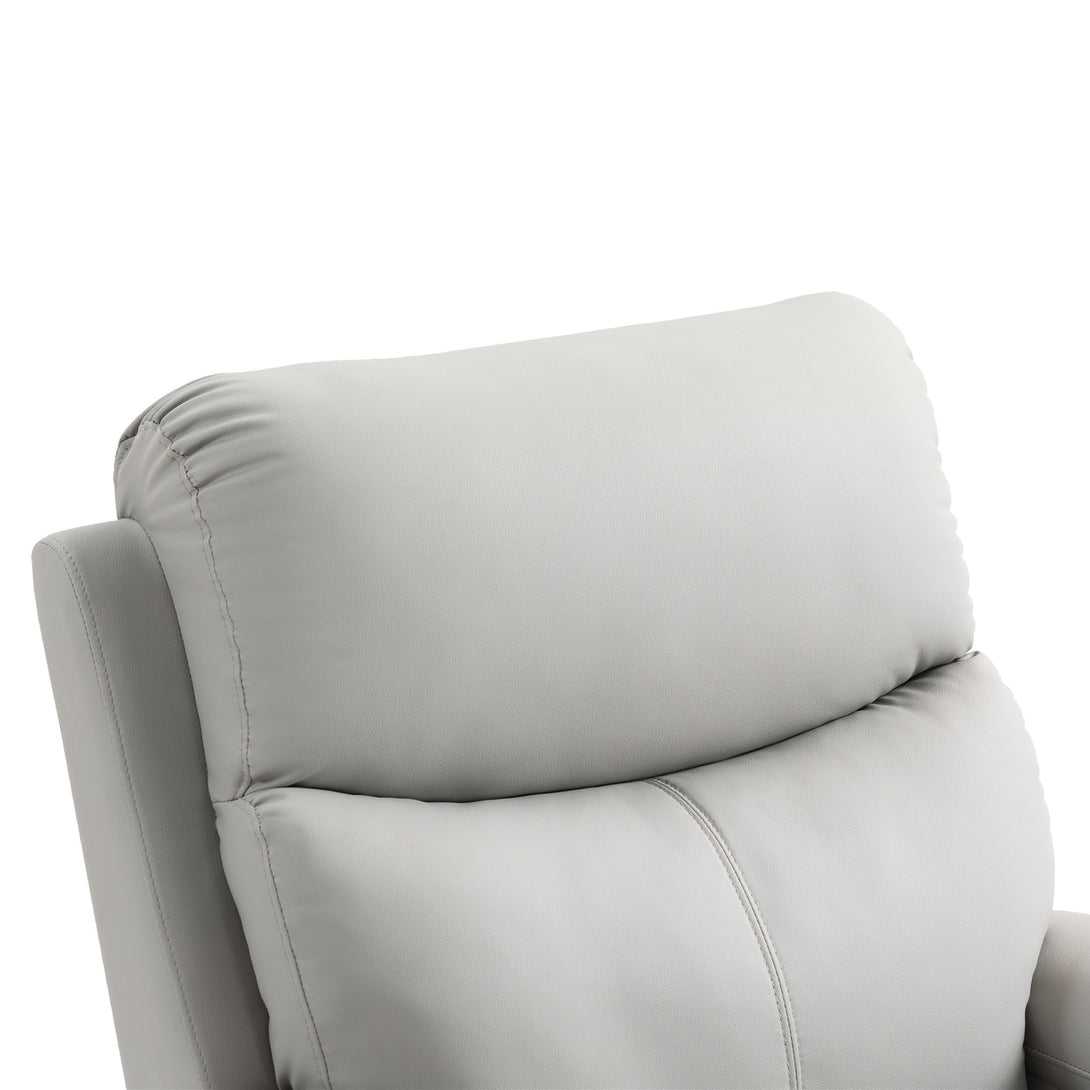 Haven PU Manual Recliner Chair - Light Grey