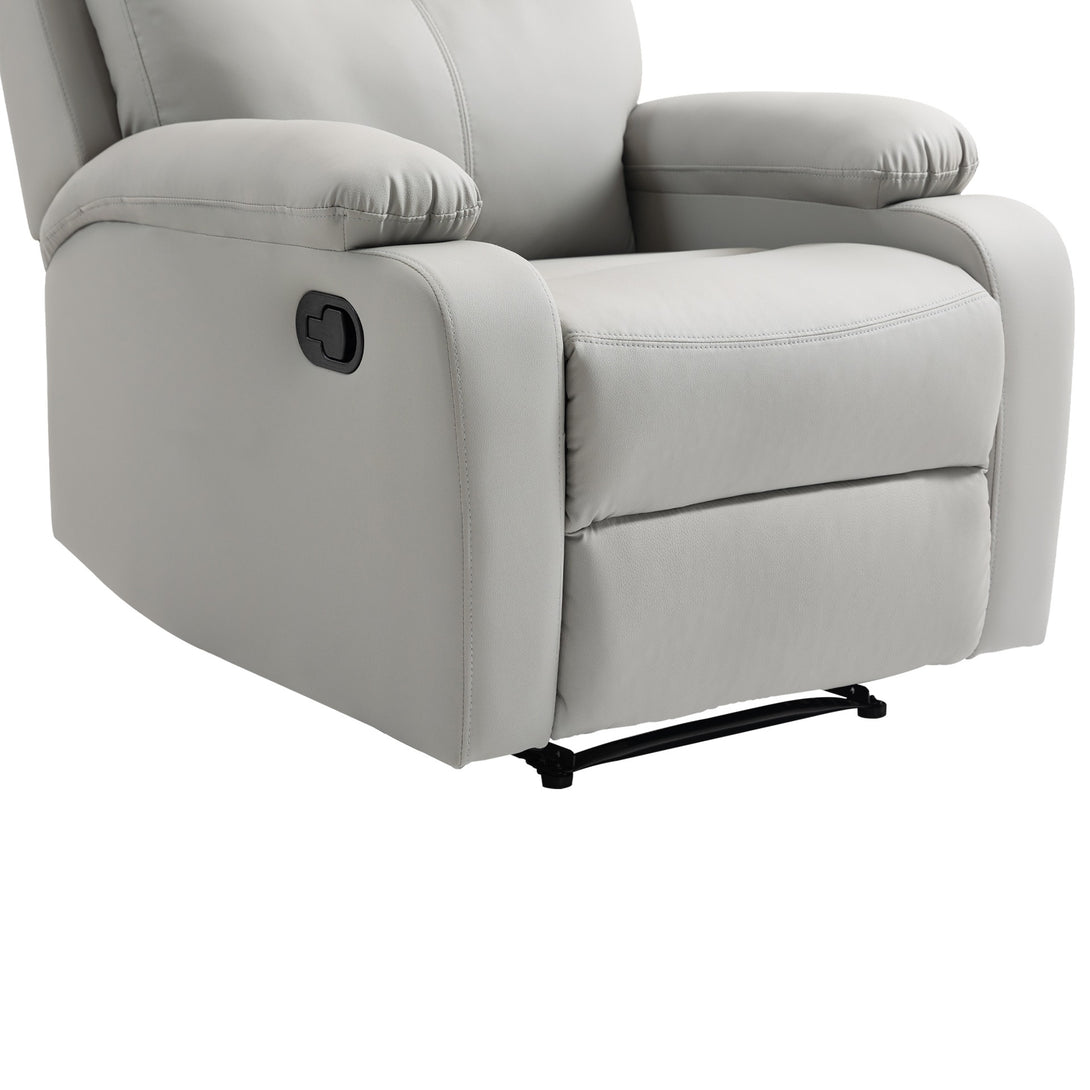 Haven PU Manual Recliner Chair - Light Grey
