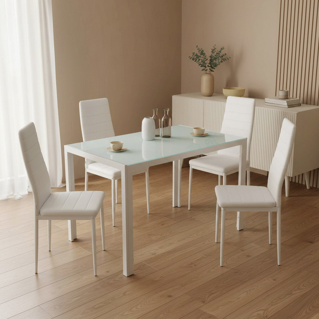 Ethan PU Leather Dining Chair - Set of 4 - White