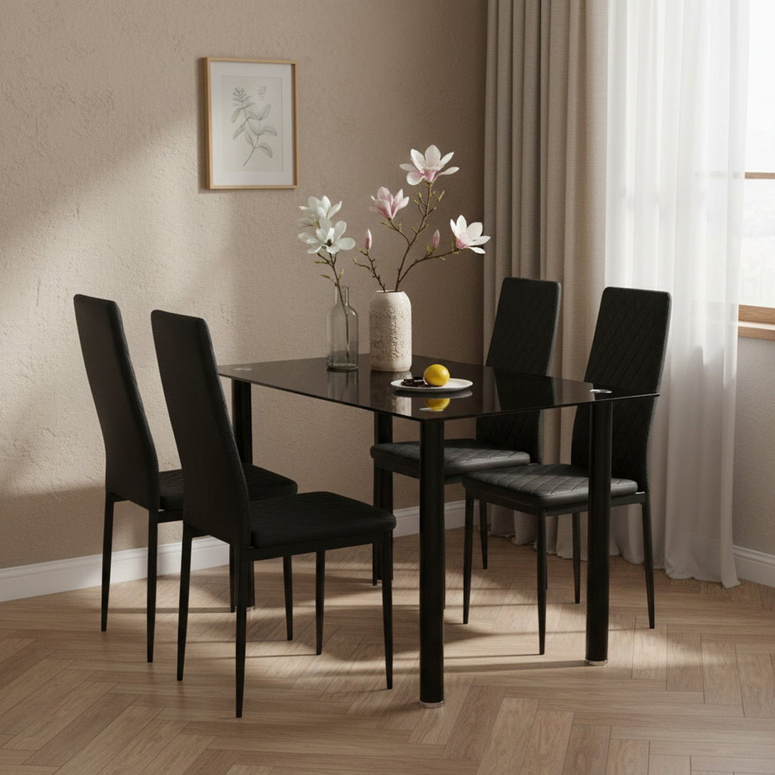 Fusion Diamond Chair- Set of 4 - Black