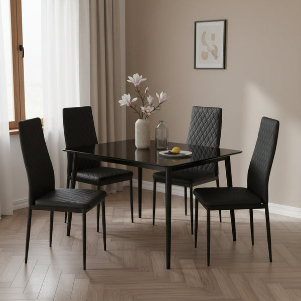 Fusion Diamond Chair- Set of 4 - Black