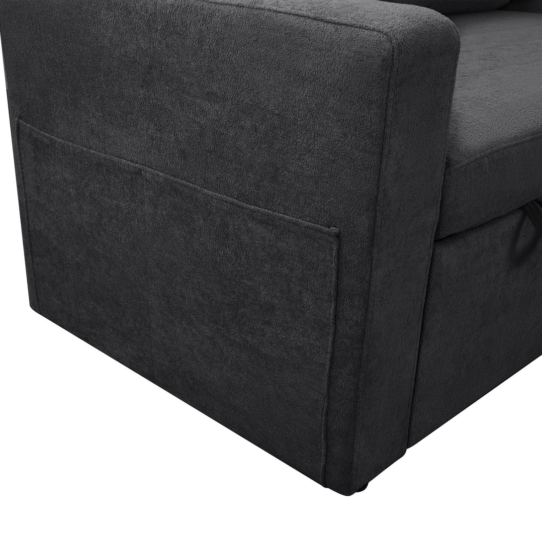 Amy 3 Seater Sofa Bed with Storage - Dark Grey