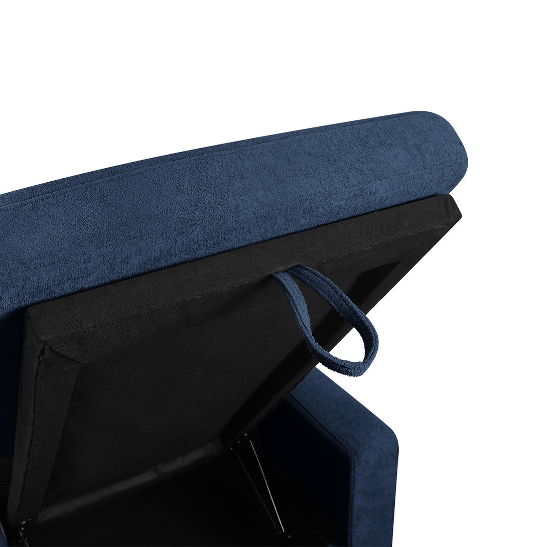 Amy 3 Seater Sofa Bed with Storage - Blue