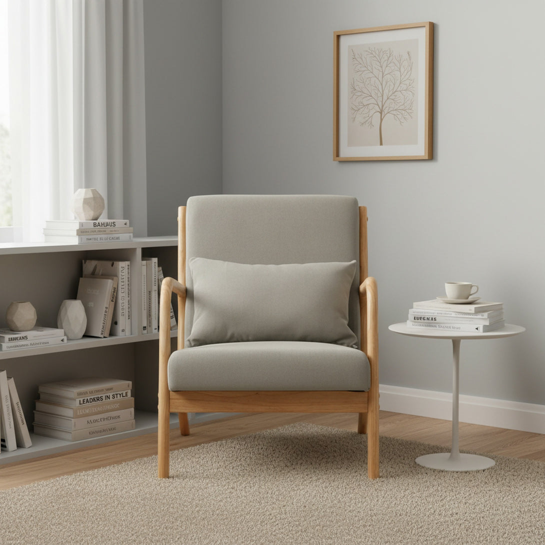 Taru Velvet Armchair - Grey