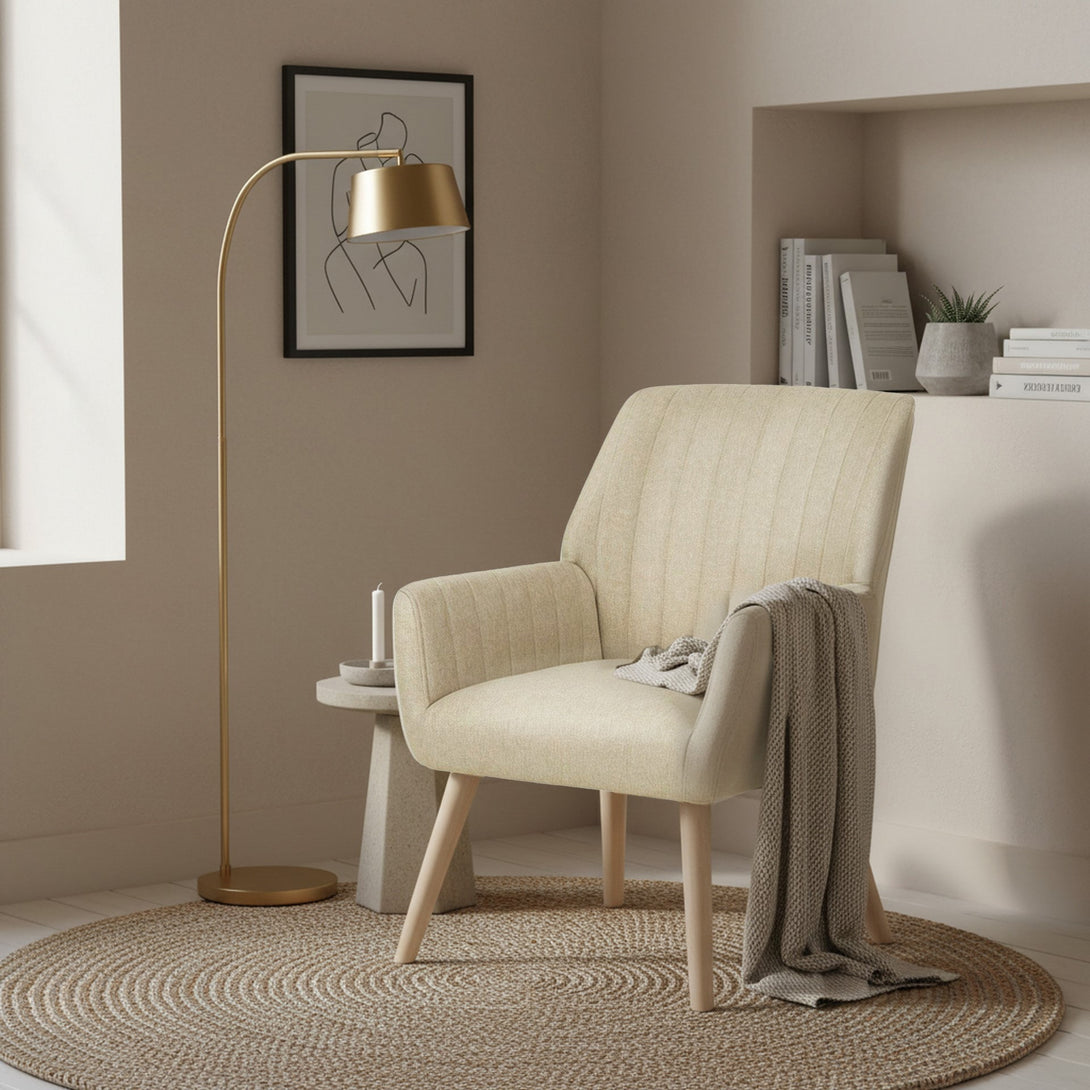 Niva Linen Armchair - Linen Beige