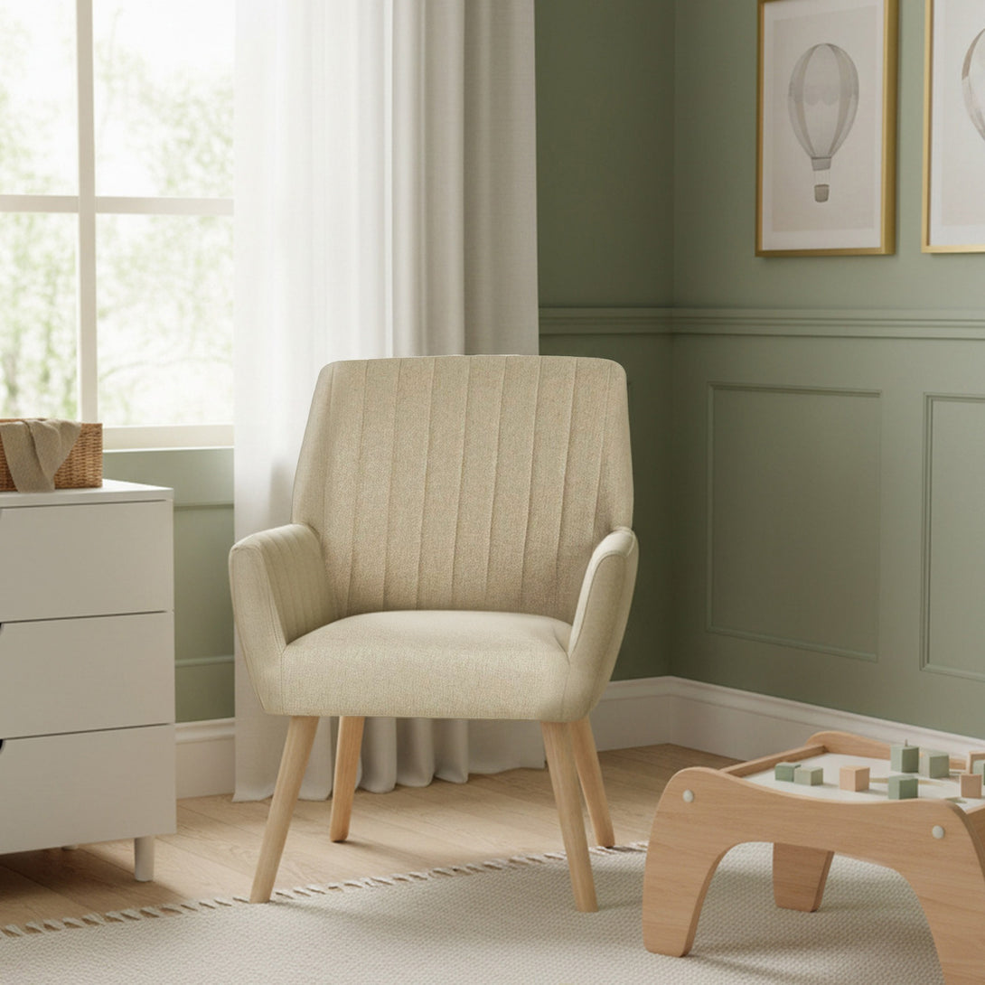 Niva Linen Armchair - Linen Beige