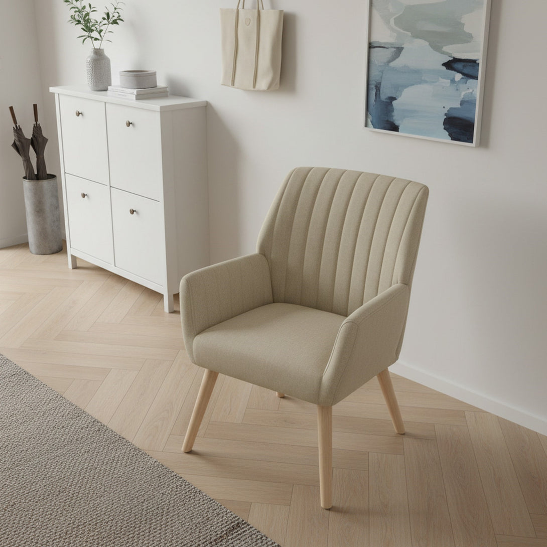 Niva Linen Armchair - Linen Beige