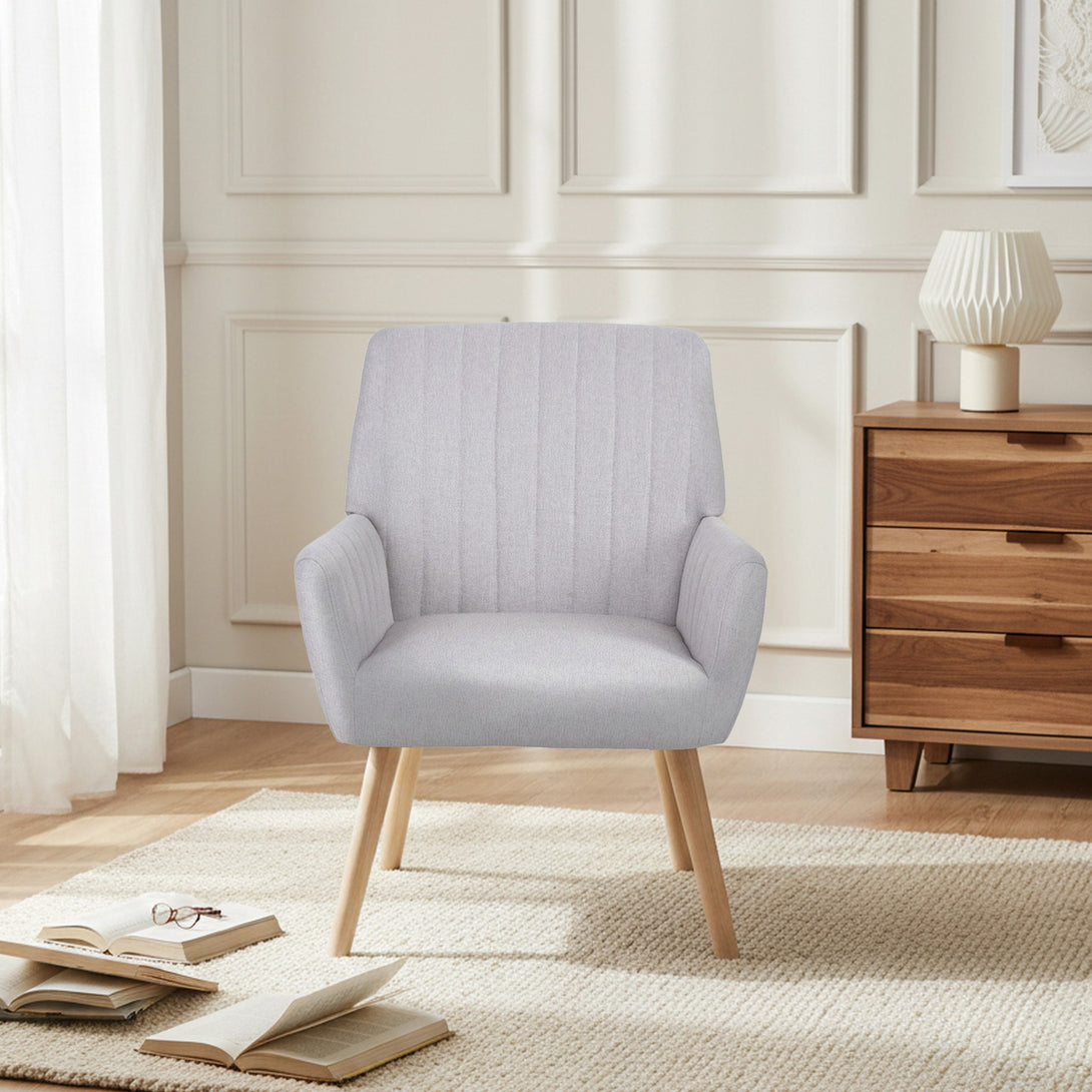 Niva Linen Armchair - Light Grey