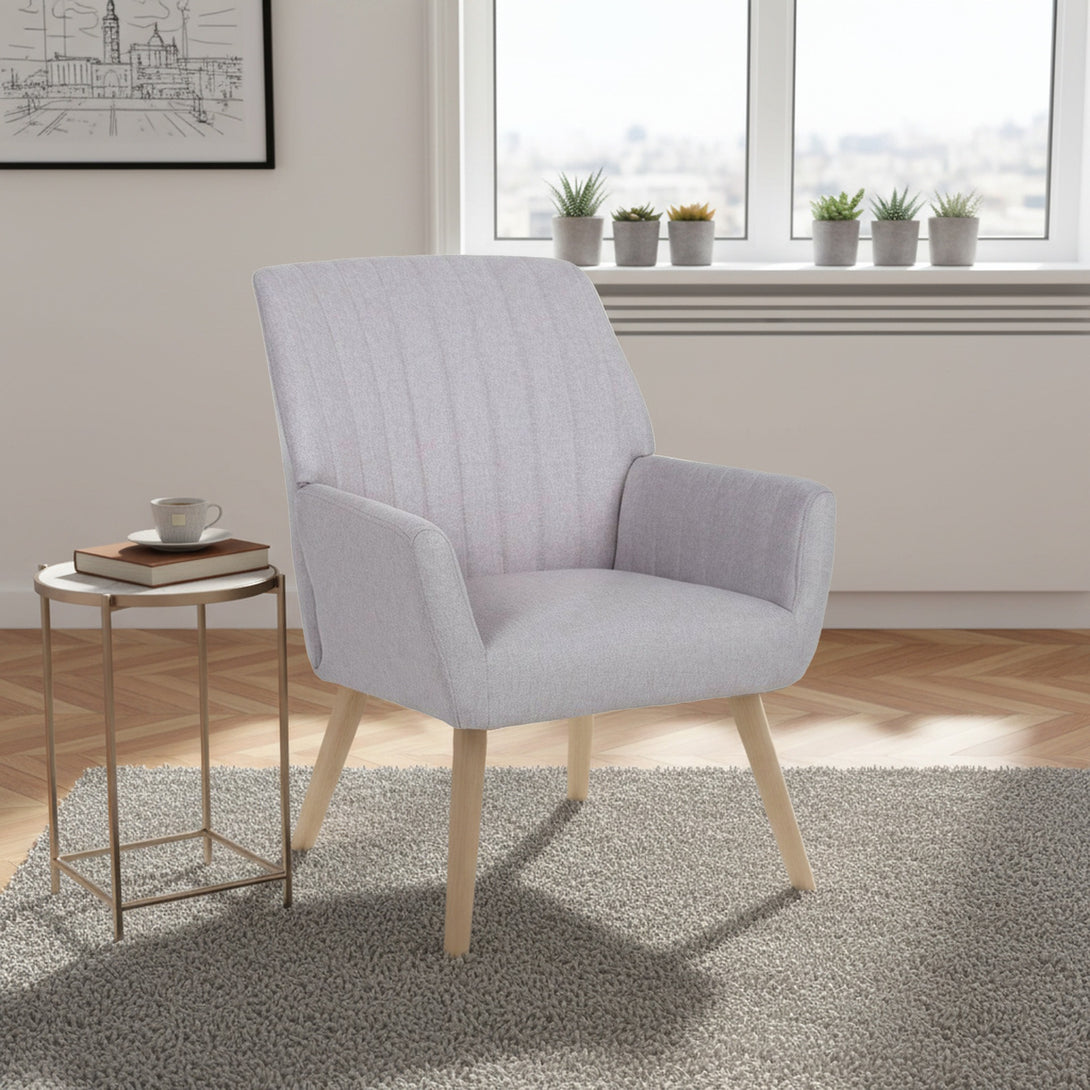 Niva Linen Armchair - Light Grey