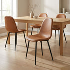 Matthew PU Leather Dining Chair - Set of 4 - Orange