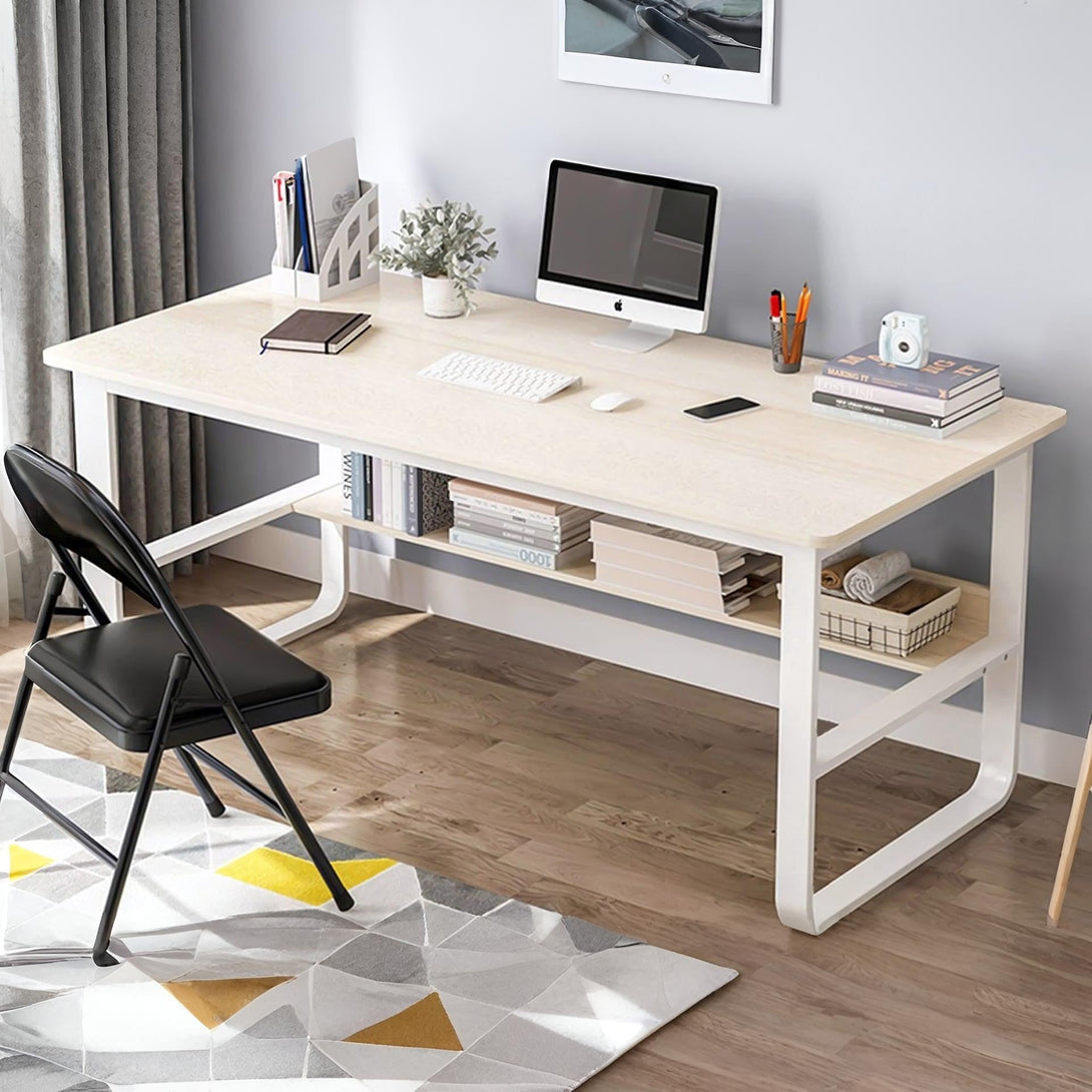 Andrea 140 x 60cm Computer Desk - Modern White – Treasurebox