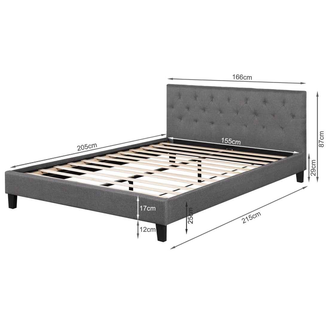 Blane Queen Bed Frame - Dark Grey | Stylish Comfort – Treasurebox