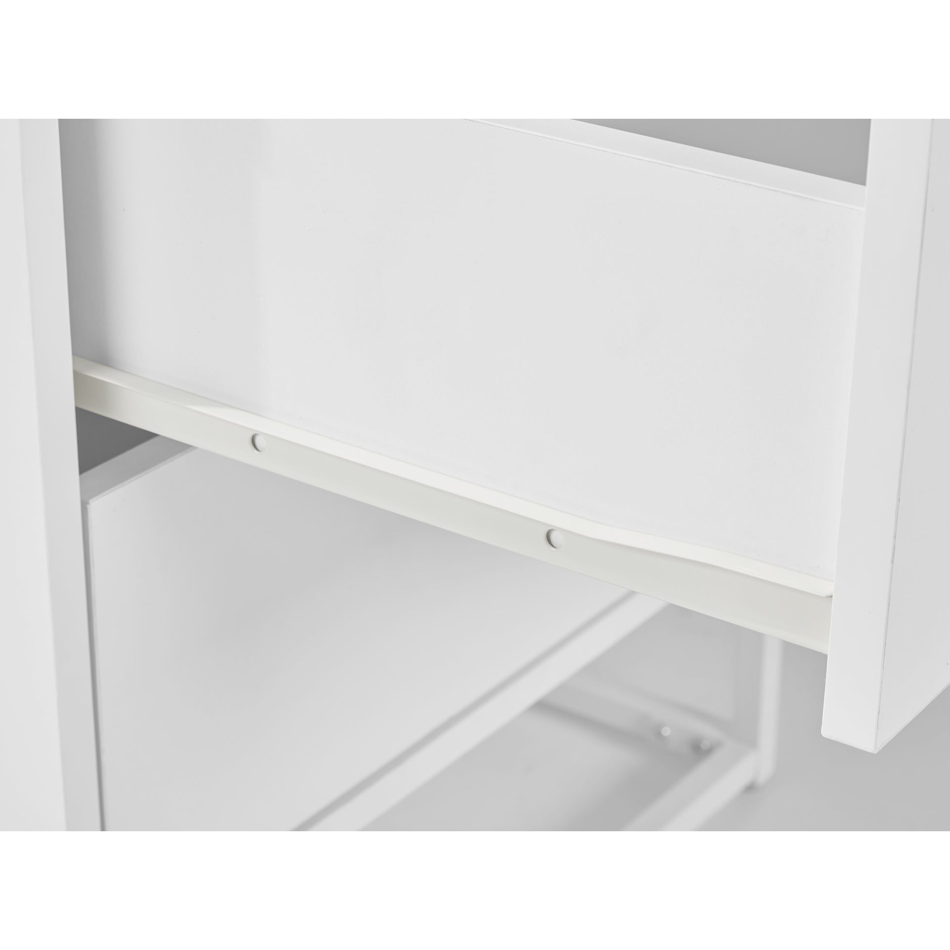 Alaska White Wooden Bedside Table - Modern Design – Treasurebox