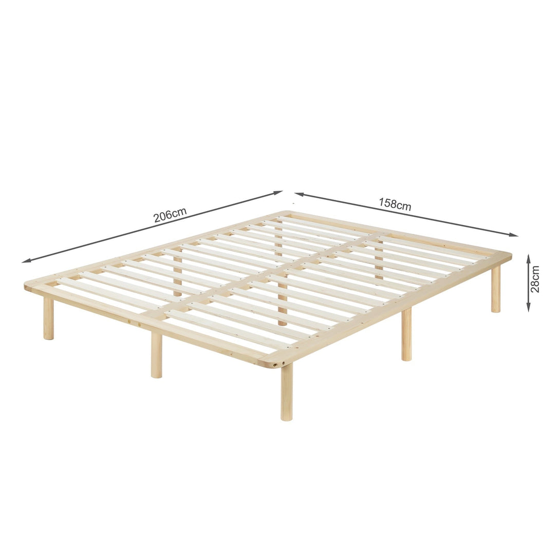 Ohio Queen Wooden Bed Base - Natural Elegance – Treasurebox