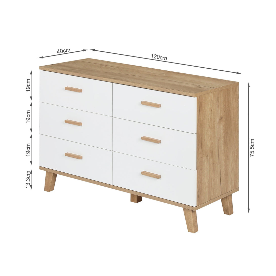 Alton Low Boy 6 Drawers - Modern Scandi Design – Treasurebox