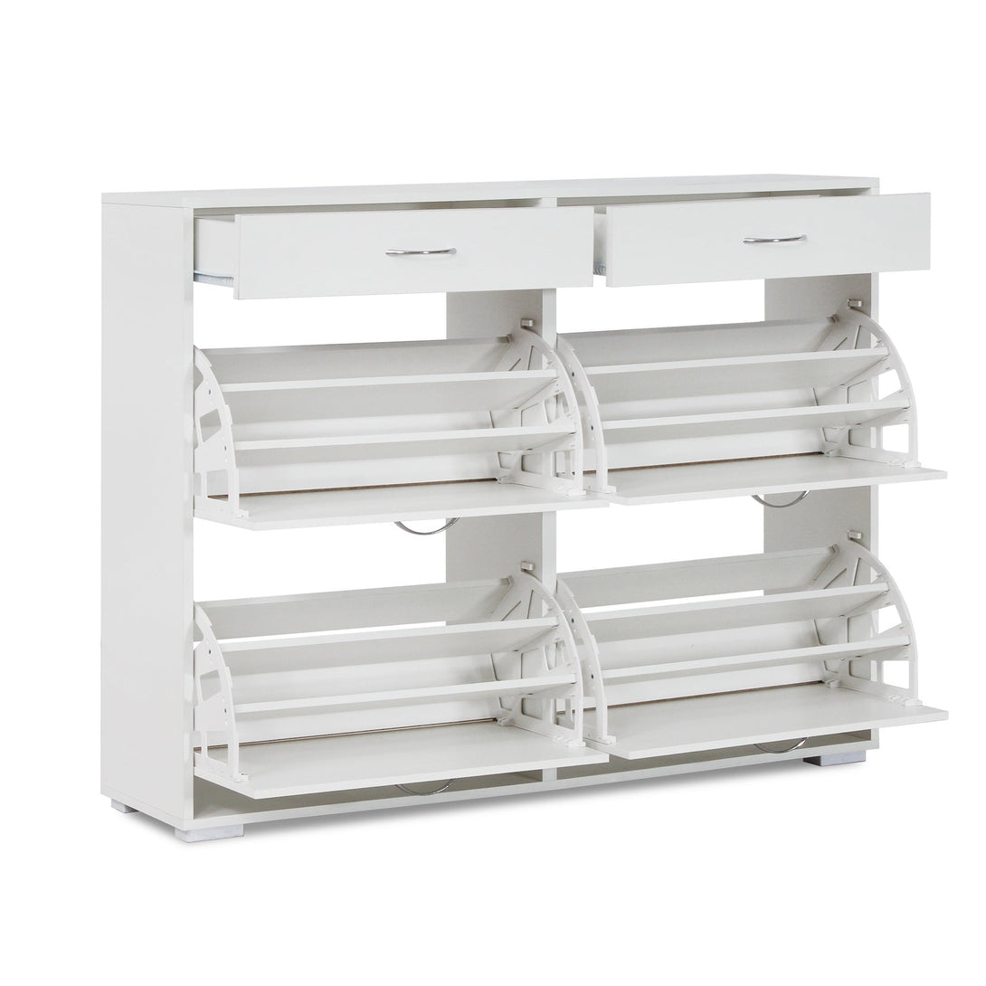 Rotoroa 6 Drawer Shoe Cabinet Storage - White – Treasurebox