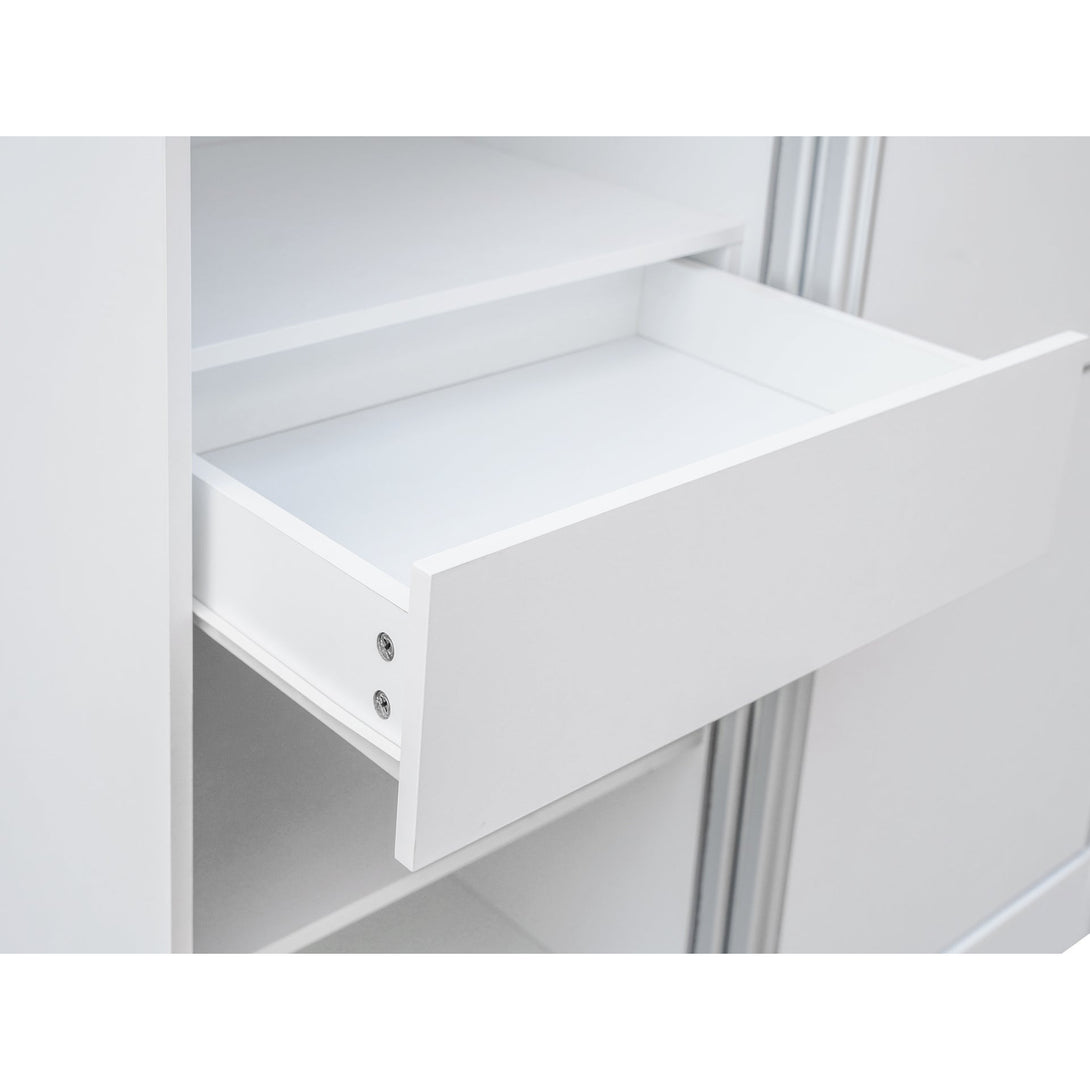 Tonto 120cm Wardrobe With Sliding Doors - White – Treasurebox
