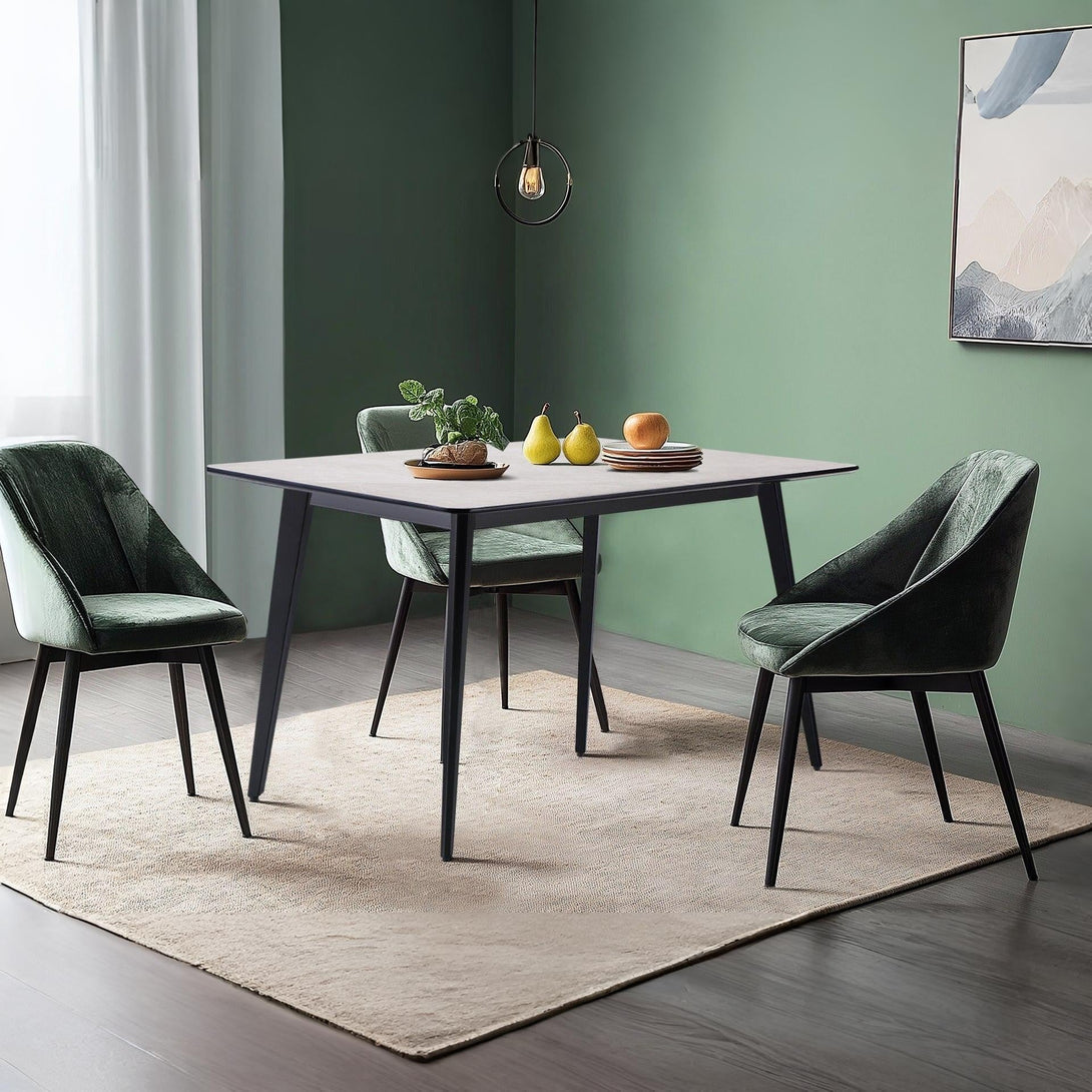 Shiloh Rectangular Dining Table 130 x 80cm - Grey + Black – Treasurebox