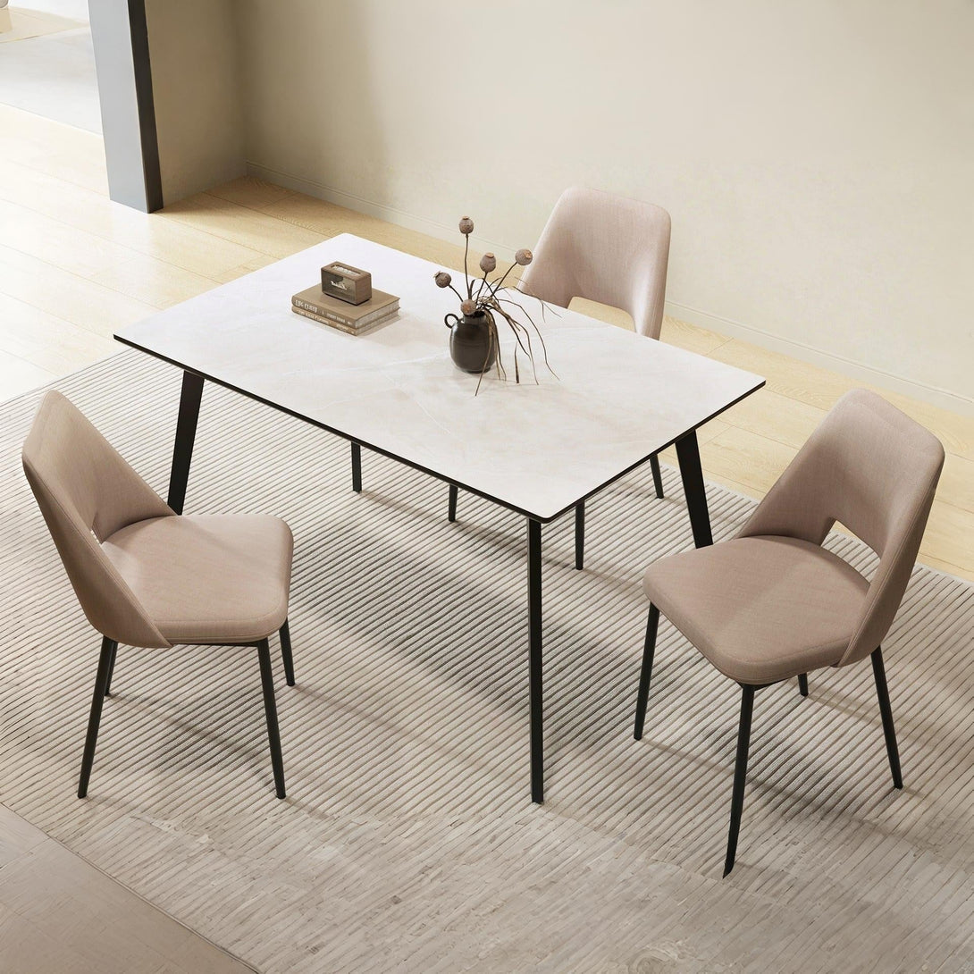Shiloh Rectangular Dining Table 130 x 80cm - Grey + Black – Treasurebox