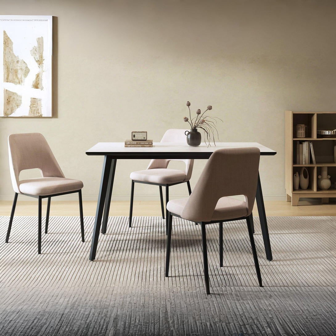 Shiloh Rectangular Dining Table 130 x 80cm - Grey + Black – Treasurebox