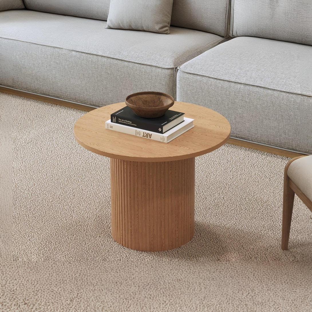 Peyton Round Coffee Table 60cm - Oak – Treasurebox