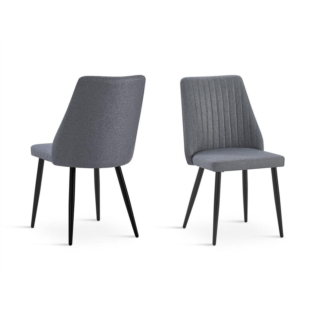 Eldon Linen Dining Chair - Set of 4 - Dark Grey – Treasurebox