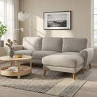 Luno 3 Seater Sofa with Right Facing Chaise - Beige