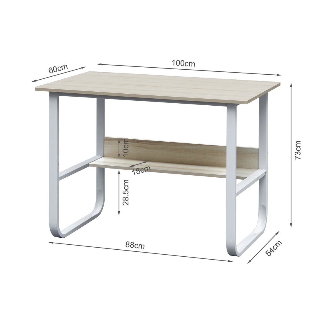 Andrea 100cm Computer Desk - Minimalist White Design – Treasurebox